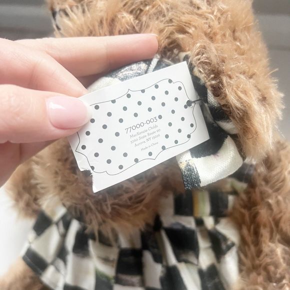 Mackenzie-Childs - Courtly Check KENZIE the Bear - Dress and Bow - Picture 2 of 11